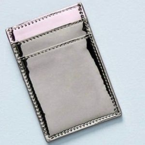 Anthropologie Card Case Masie Silver/Pink - NWT​​​​​​​​​​​​​​​​
